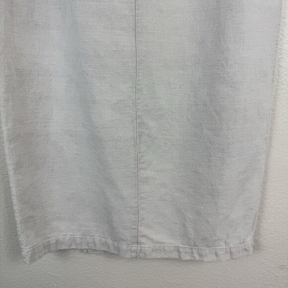 Vintage Cherokee Linen Cotton Lagenlook Casual Midi Wrap Skirt Cream 8 Small - Picture 13 of 15